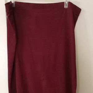 Super Soft Burgundy Plus size Skirt - Size 3X